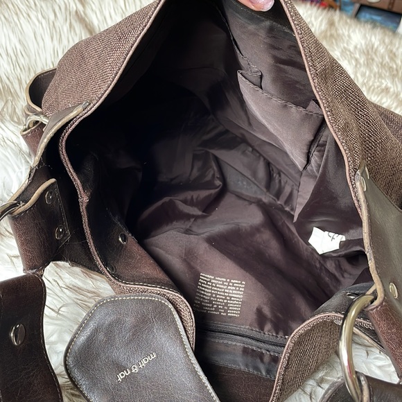 Matt & Nat large vegan leather & cloth brown bag - Picture 5 of 5